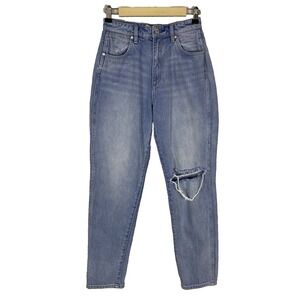 Wrangler Jeans‎ Womens Size 8 Blue Drew Modern Distressed Lucille Blue Straight